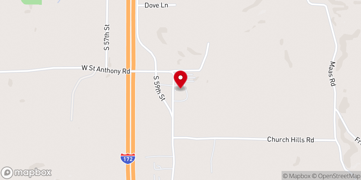 Map showing location of Saint Anthony Roman Catholic Church