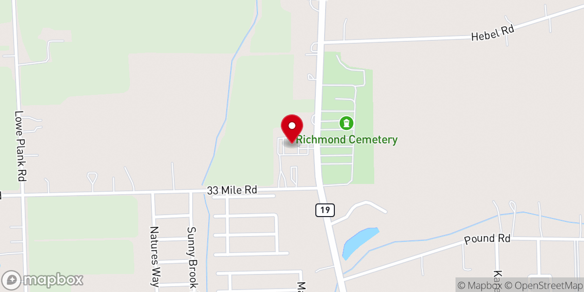 Map showing location of Grace Memorial-Kaatz Chapel
