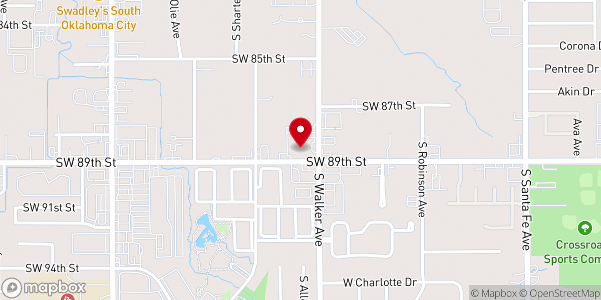 Map showing location of Brookwood Baptist Church