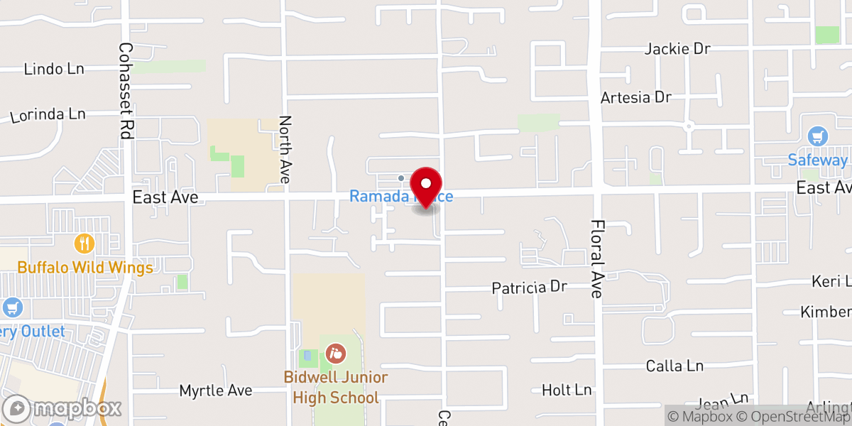 Map showing location of Community Church of God