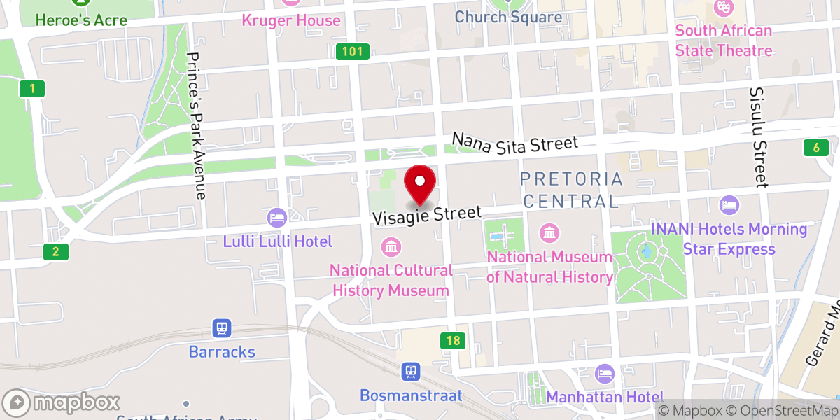 Map showing location of Roman Catholic Archdiocese Of Pretoria
