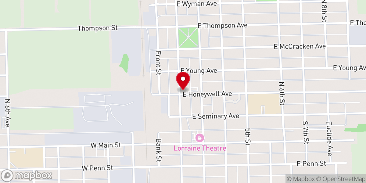 Map showing location of Good Shepherd Lutheran Church