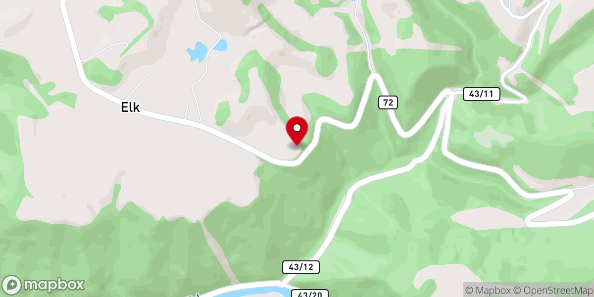 Map showing location of Brights Chapel