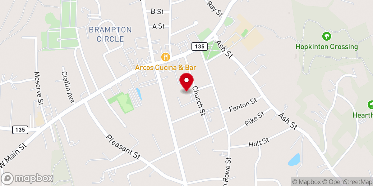 Map showing location of St John the Evangelist Parish