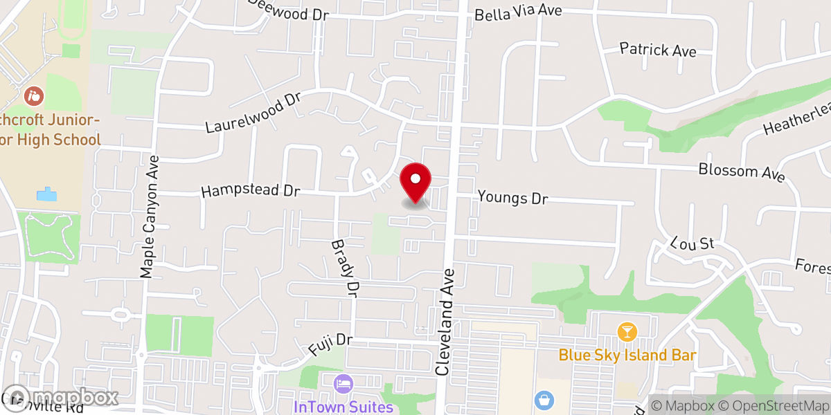 Map showing location of Columbus Korean United Methodist Church (CKUMC)