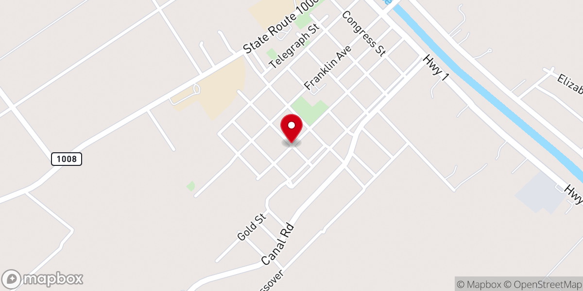 Map showing location of Bright Morning Star Baptist Church
