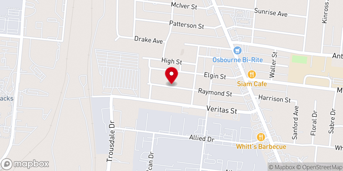 Map showing location of Radnor Freewill Baptist Church