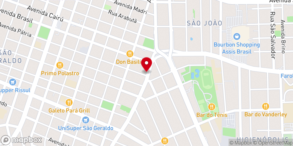 Map showing location of Igreja Internacional da Graça de Deus