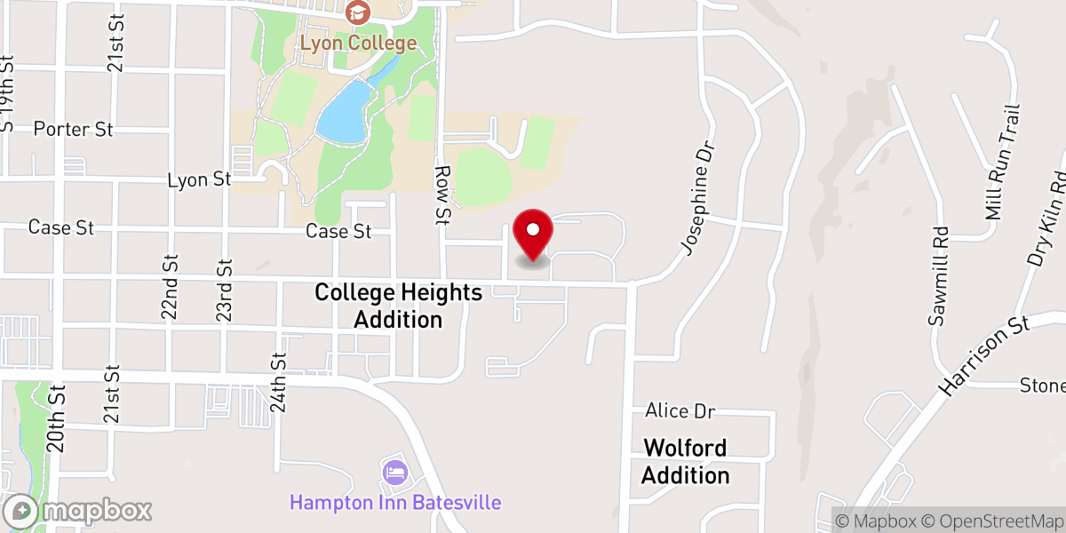 Map showing location of Full Gospel Pentecostal church