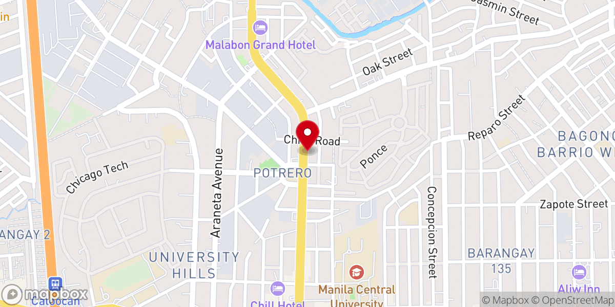 Map showing location of Zion Missionary Baptist Church