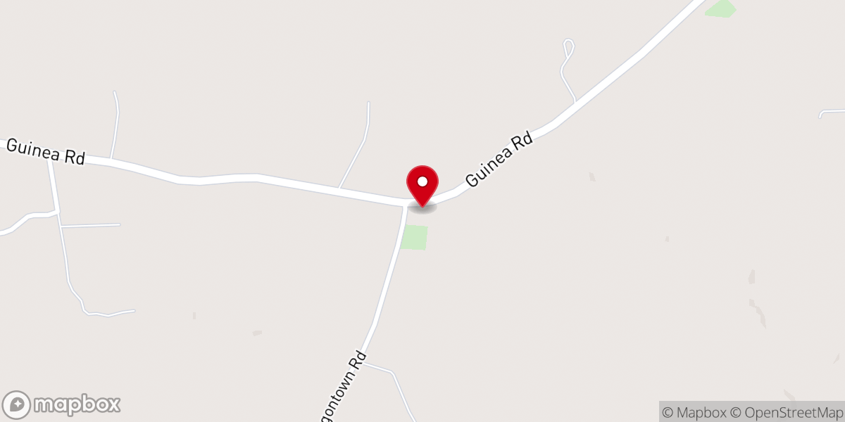 Map showing location of Guinea Church