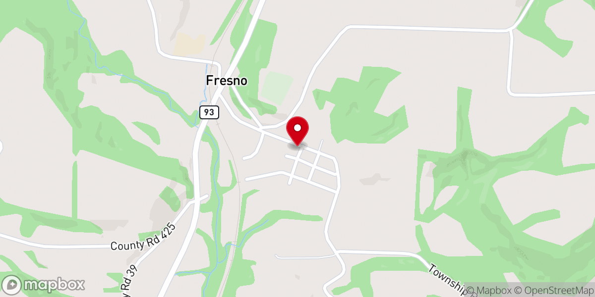 Map showing location of Fresno United Methodist Church