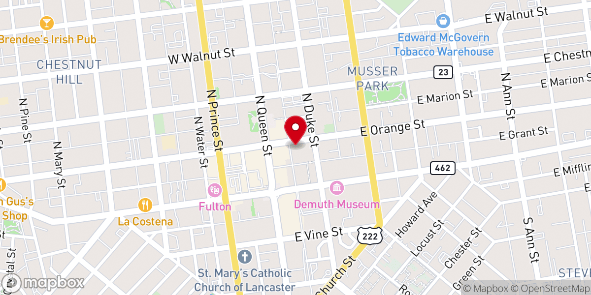 Map showing location of First Reformed Church