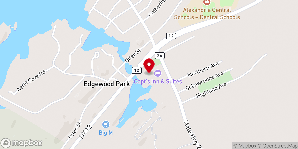 Map showing location of Capt.'s Inn & Suites