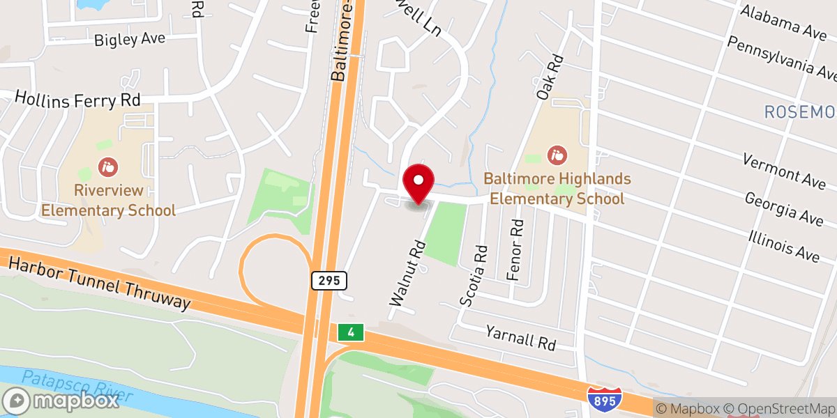 Map showing location of Revival Worship Center
