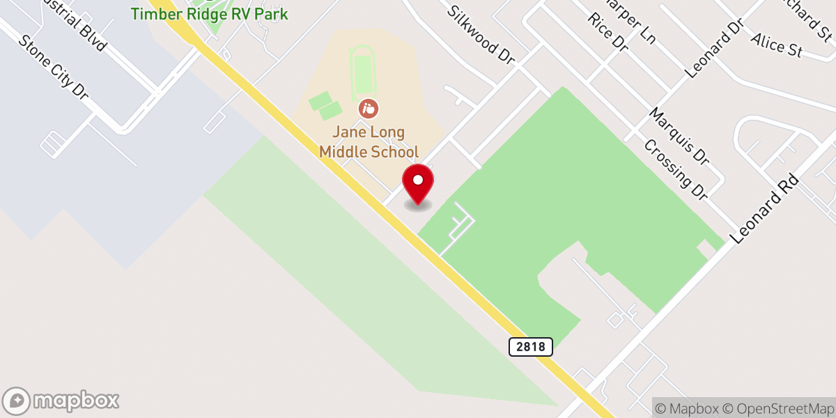 Map showing location of Trinity Baptist Church