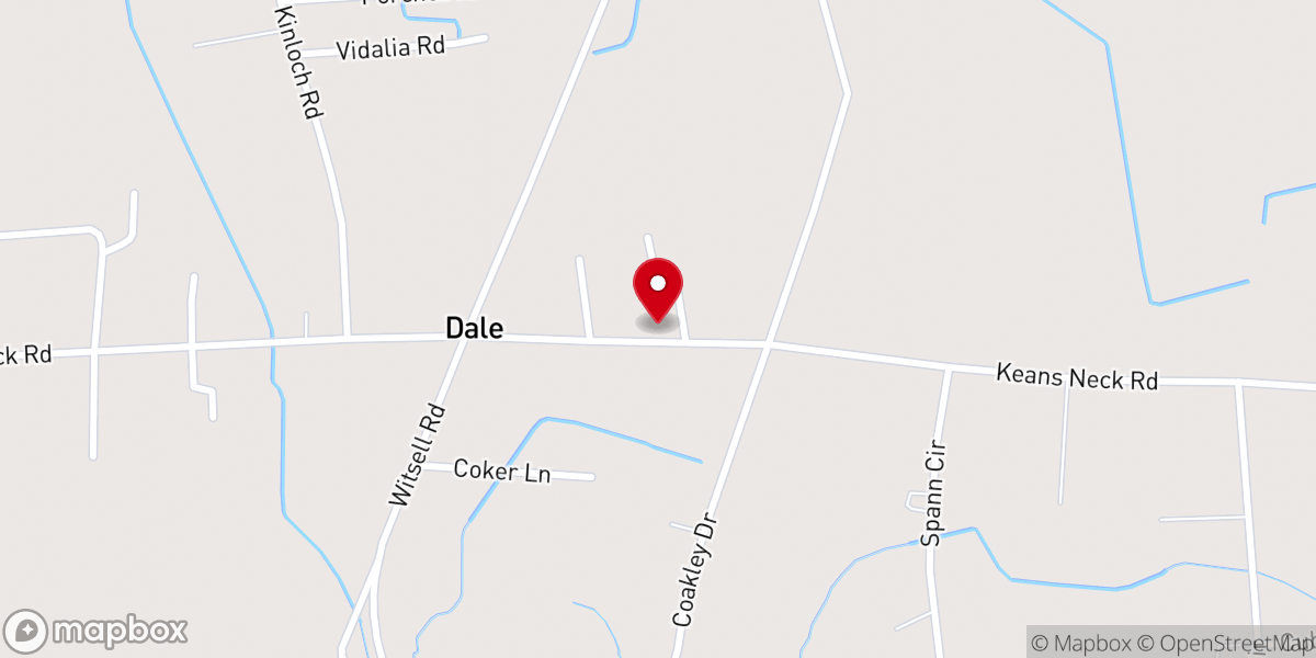 Map showing location of Dale New Church of Christ