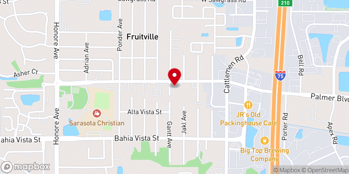 Map showing location of Friendship Baptist Church