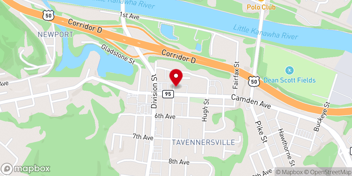 Map showing location of Faith Fellowship Church
