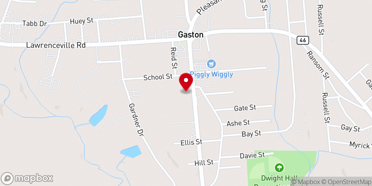 Map showing location of Grace Baptist Church