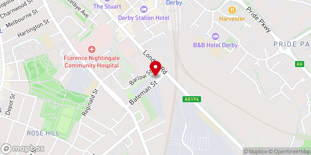 Map showing location of The Rhema Pentecostal Church