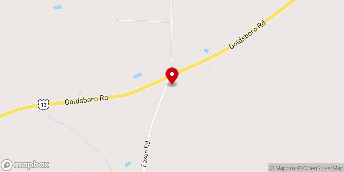 Map showing location of Oak Ridge Church