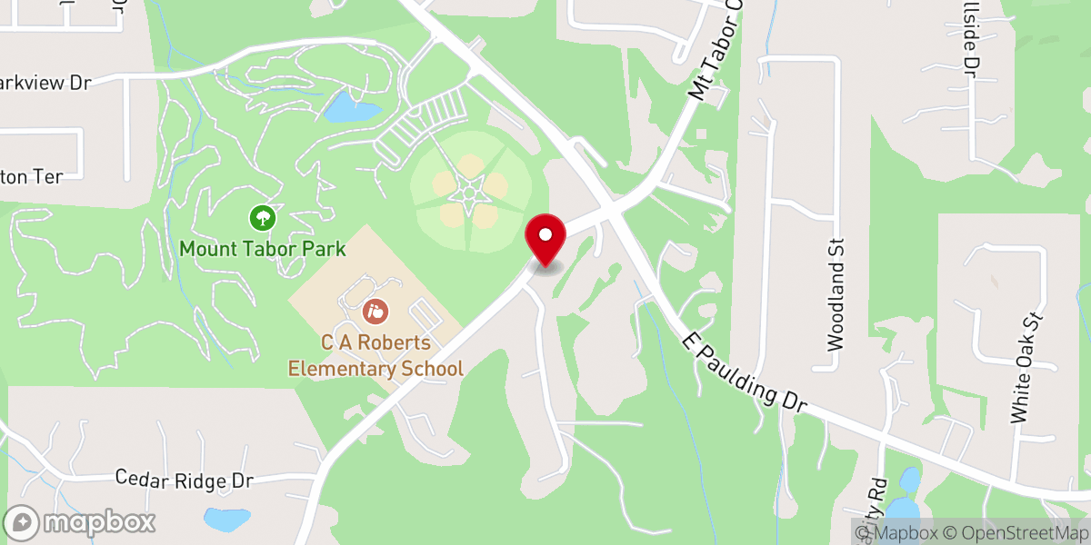 Map showing location of Greater Hope Baptist Church