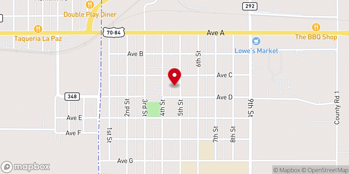 Map showing location of Hamlin Memorial Methodist Church