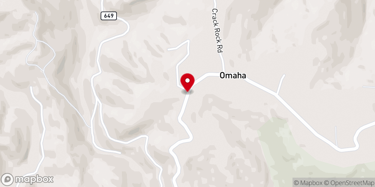 Map showing location of Yates Chapel Fellowship Hall