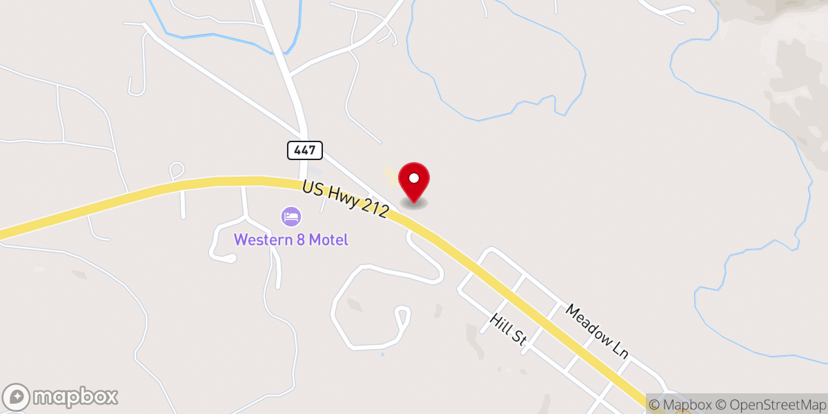 Map showing location of Ashland Community Church