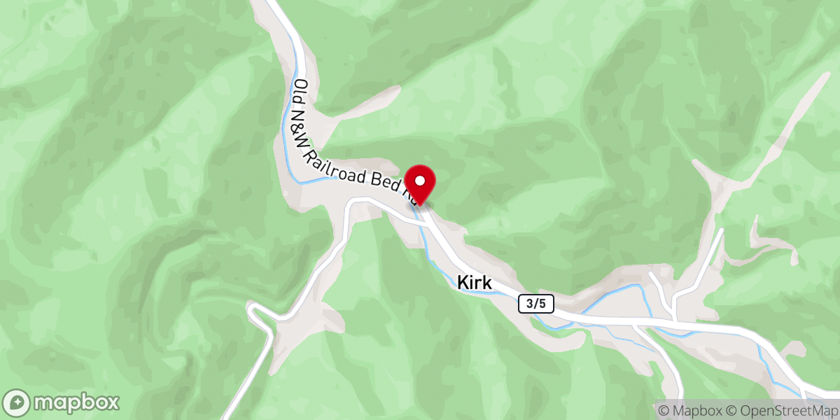 Map showing location of Dingess house of prayer