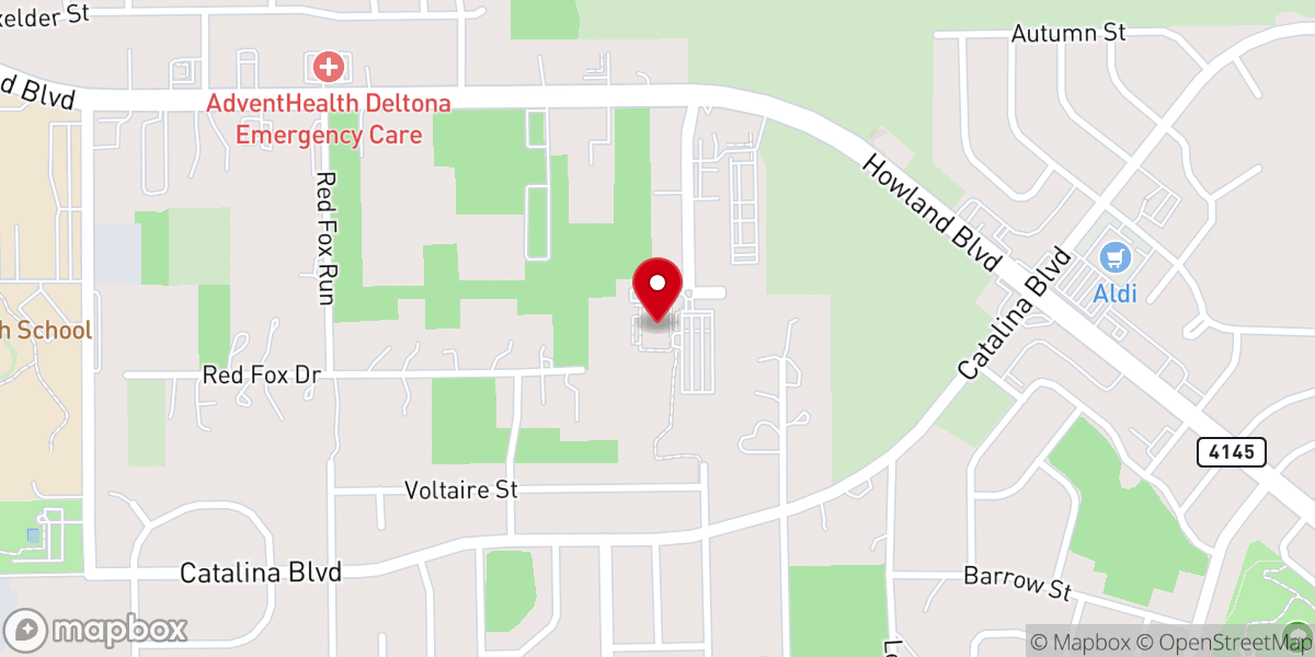 Map showing location of The Center At Deltona