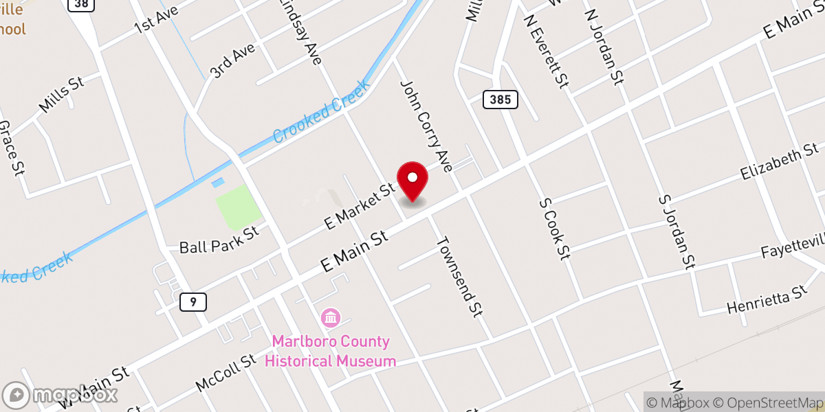 Map showing location of First Methodist Church