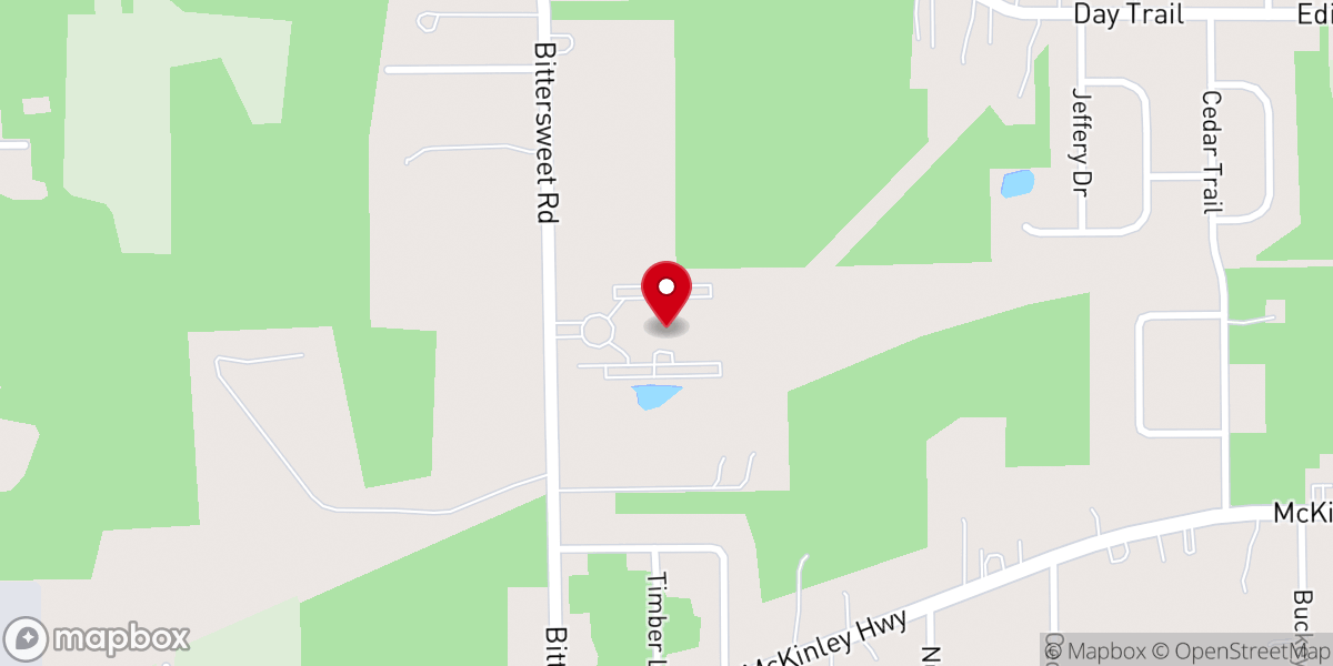 Map showing location of St Mark Missionary Church