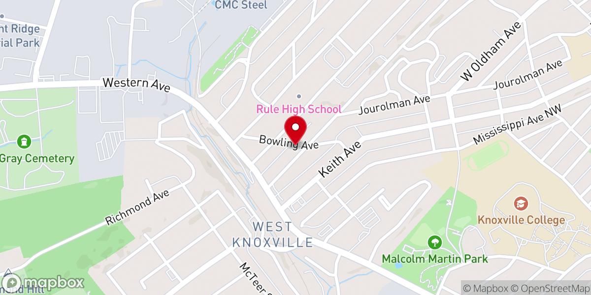 Map showing location of Virginia Avenue United Methodist Church