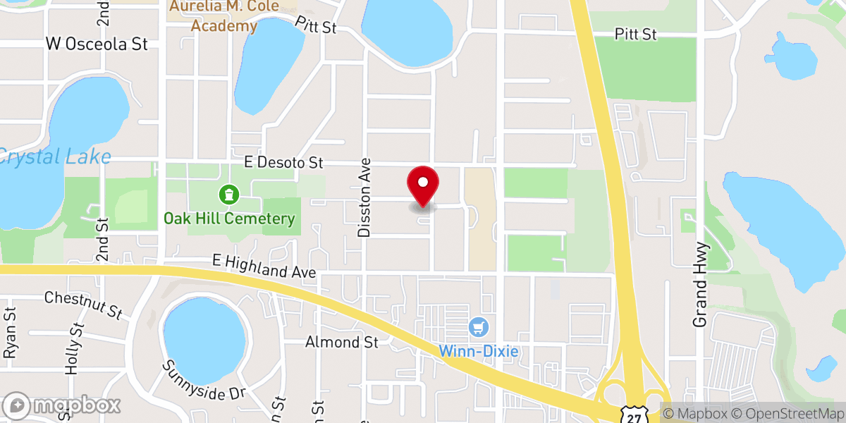 Map showing location of Wootson Temple COGIC