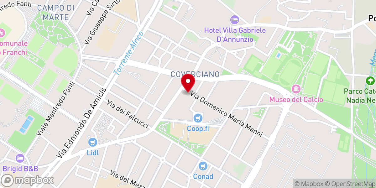 Map showing location of Chiesa Cattolica Parrocchiale di Santa Maria a Coverciano