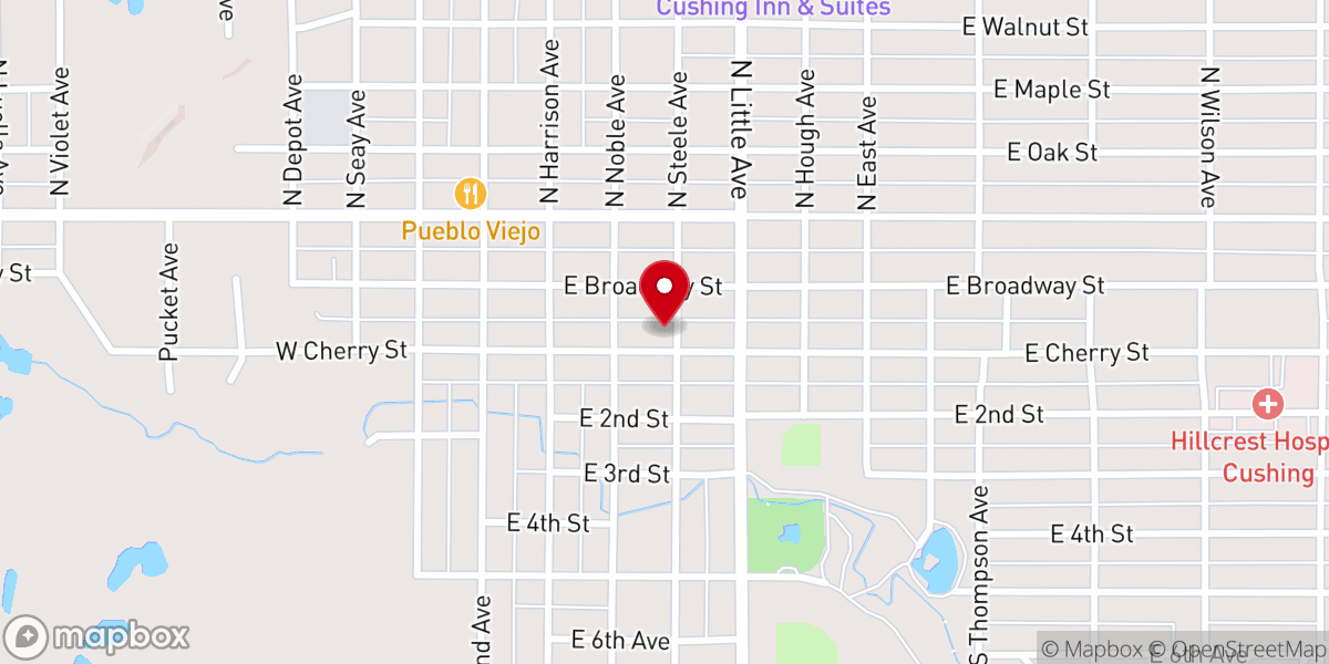Map showing location of New Life Christian Center