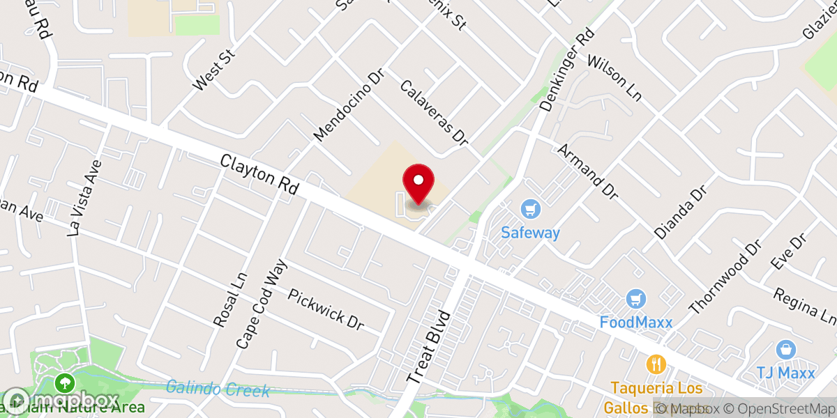 Map showing location of Life Church