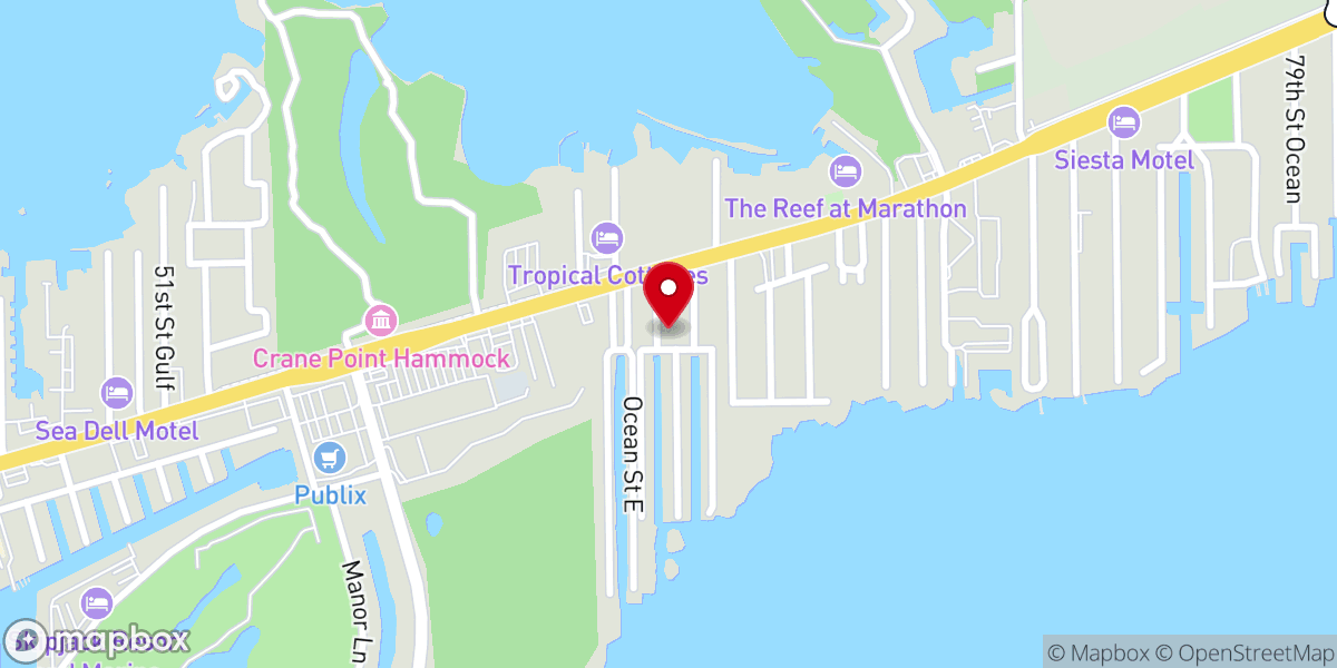 Map showing location of Marathon Baptist Church