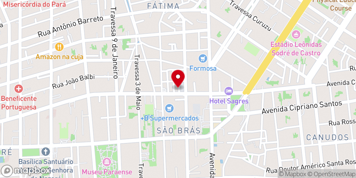 Map showing location of Comunidade São Brás