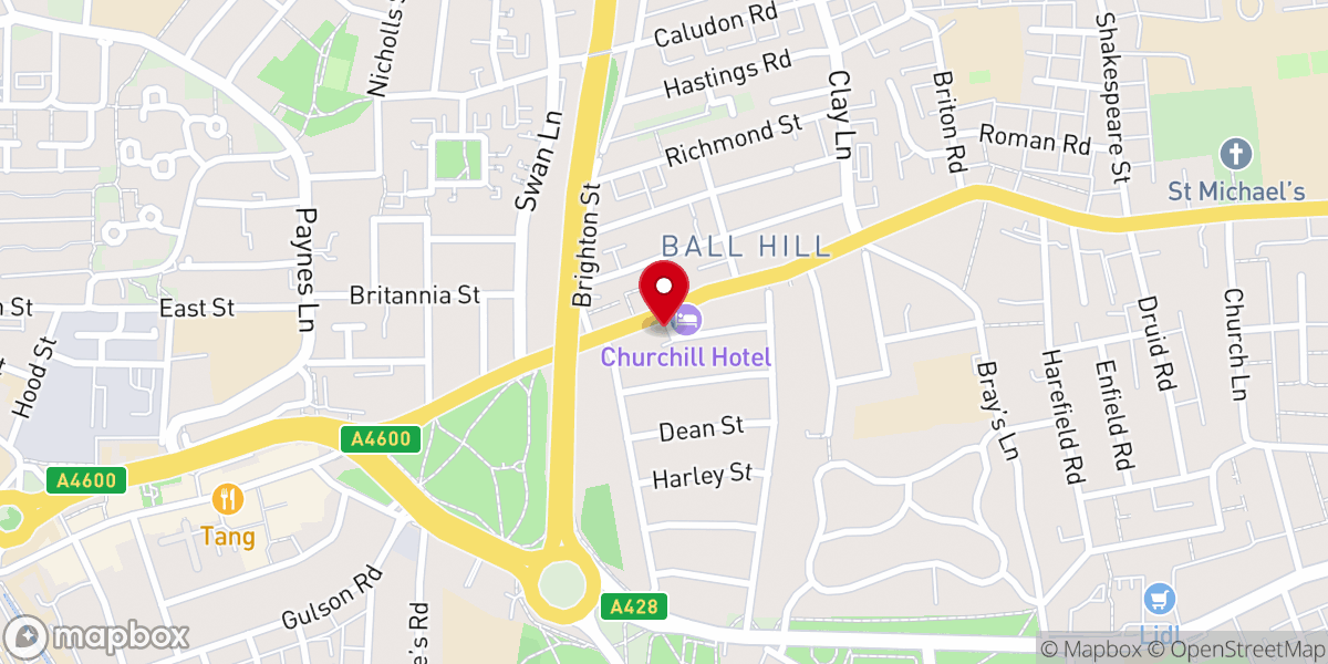 Map showing location of All Saints St Margaret's Church, Ball Hill