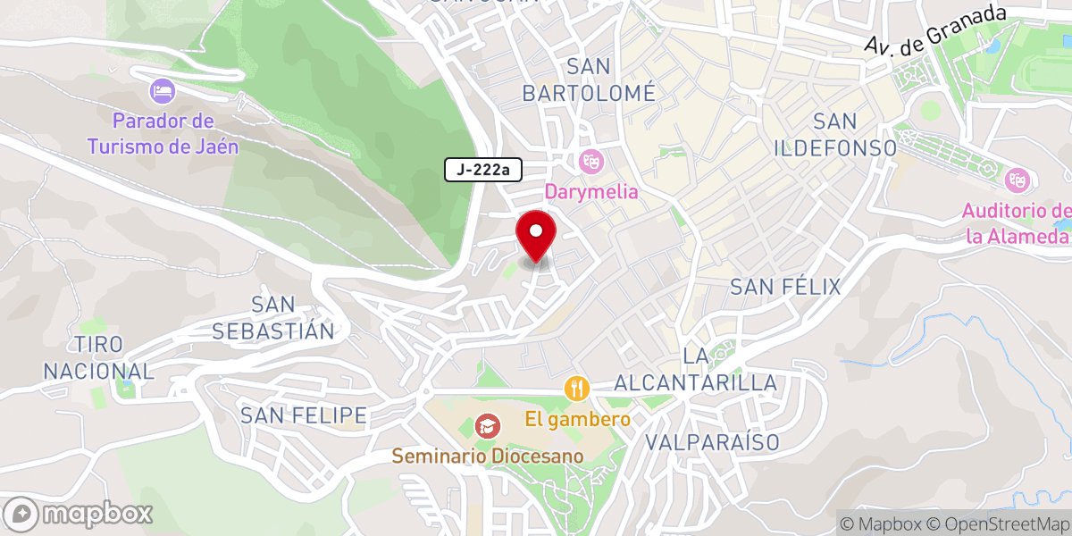 Map showing location of Parroquia Hijos del Corazón de María