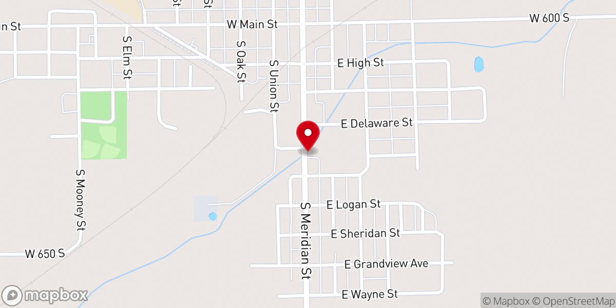 Map showing location of First Community Baptist Church