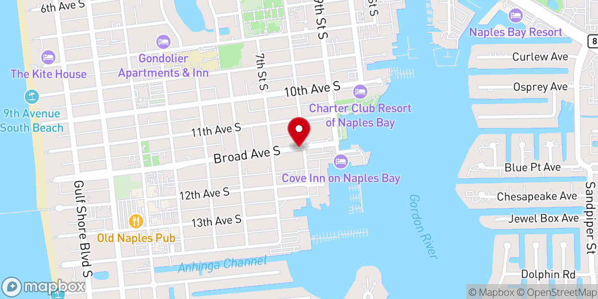 Map showing location of Open Mind Zen Naples