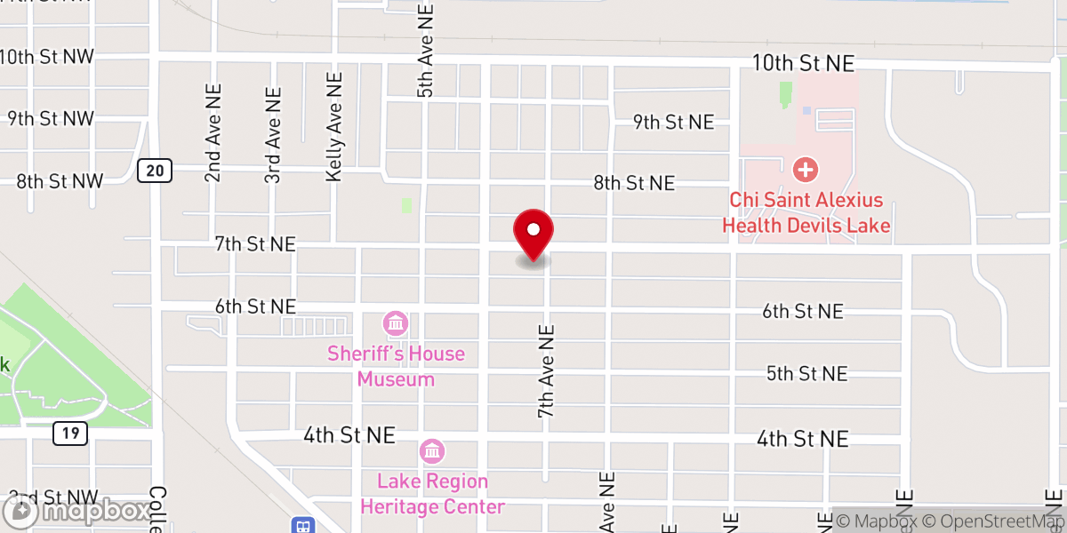 Map showing location of St Peters Lutheran Church