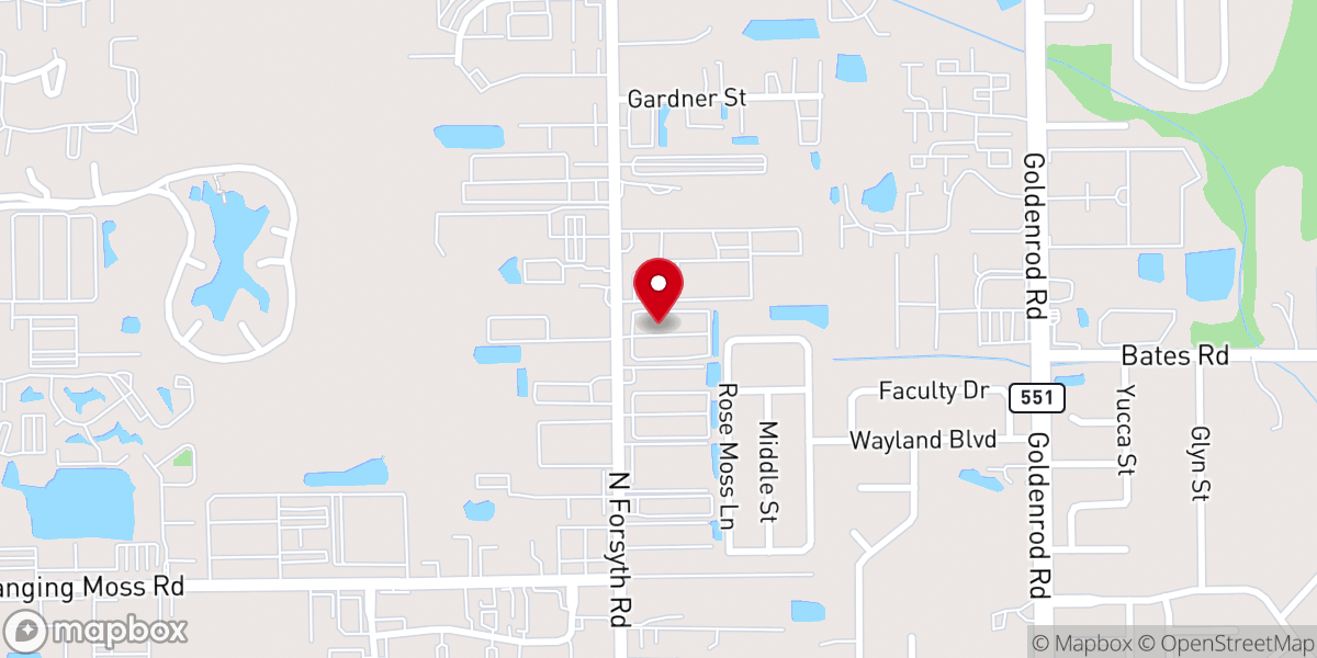 Map showing location of La Iglesia De Dios Inc. Winter Park Orlando