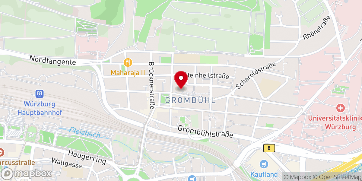 Map showing location of Katholisches Pfarramt St. Josef - Grombühl