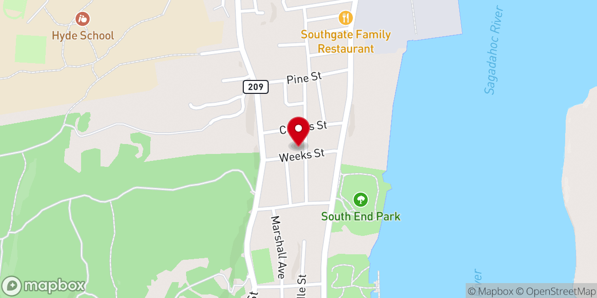 Map showing location of Corliss Street Baptist Church