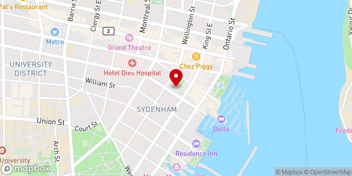 Map showing location of St. George's Cathedral